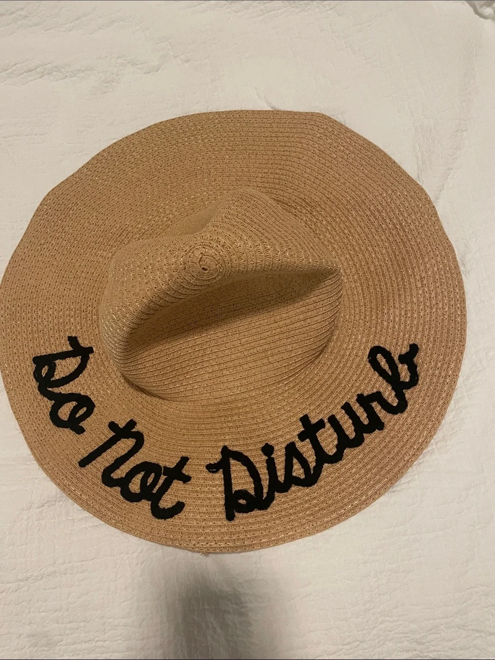 Do Not Disturb Straw Sun Hat - Tan